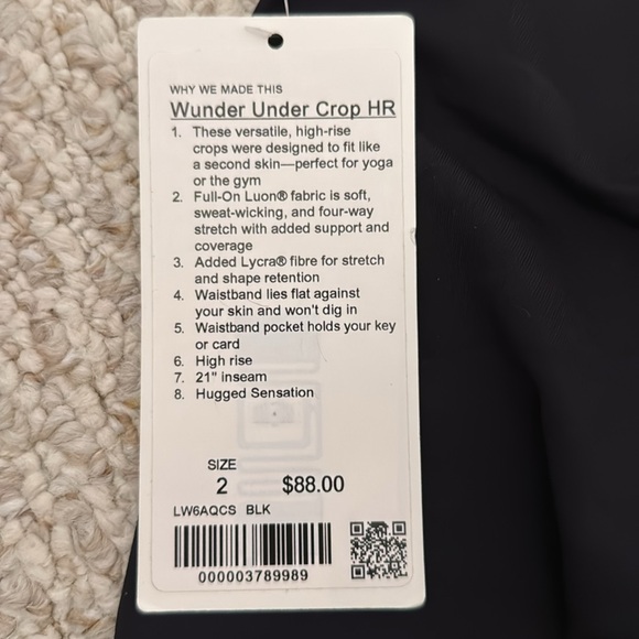 NWT Lululemon Wunder Under Crop Highrise Legging - Picture 5 of 5